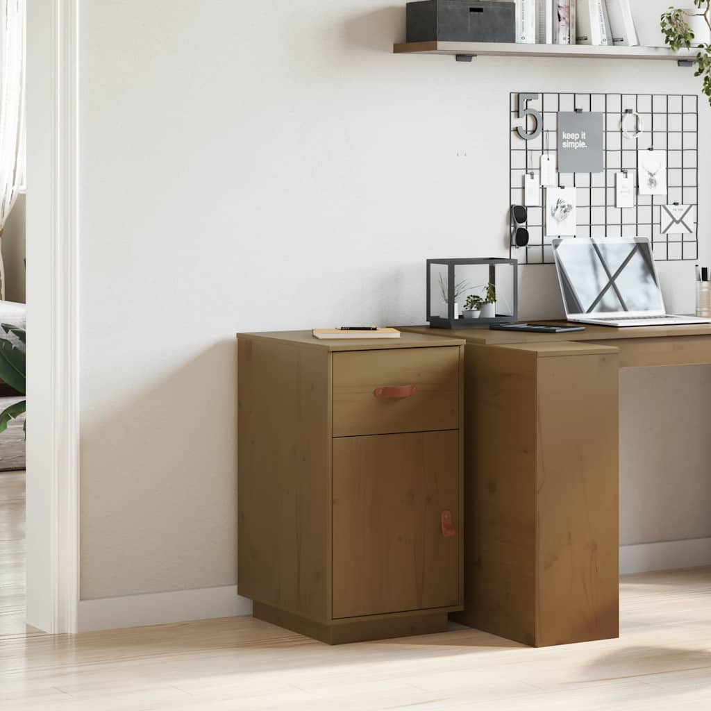 Desk Cabinet Honey Brown 40x50x75 cm Solid Wood Pine